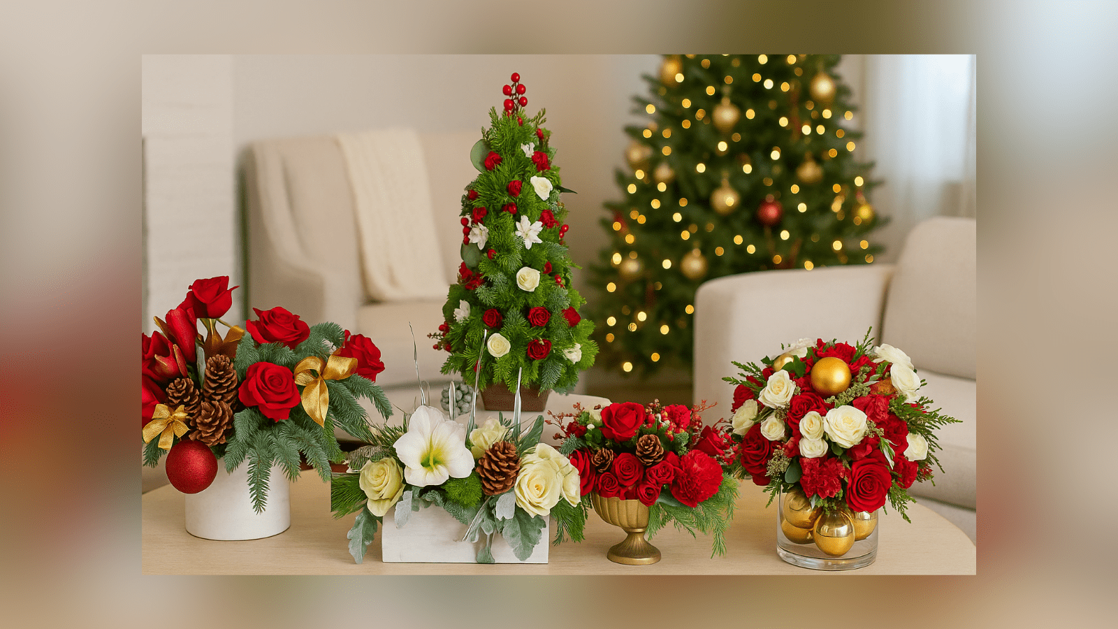Holiday Blooms for Christmas, now available at Celebrations Flowers & Gifts