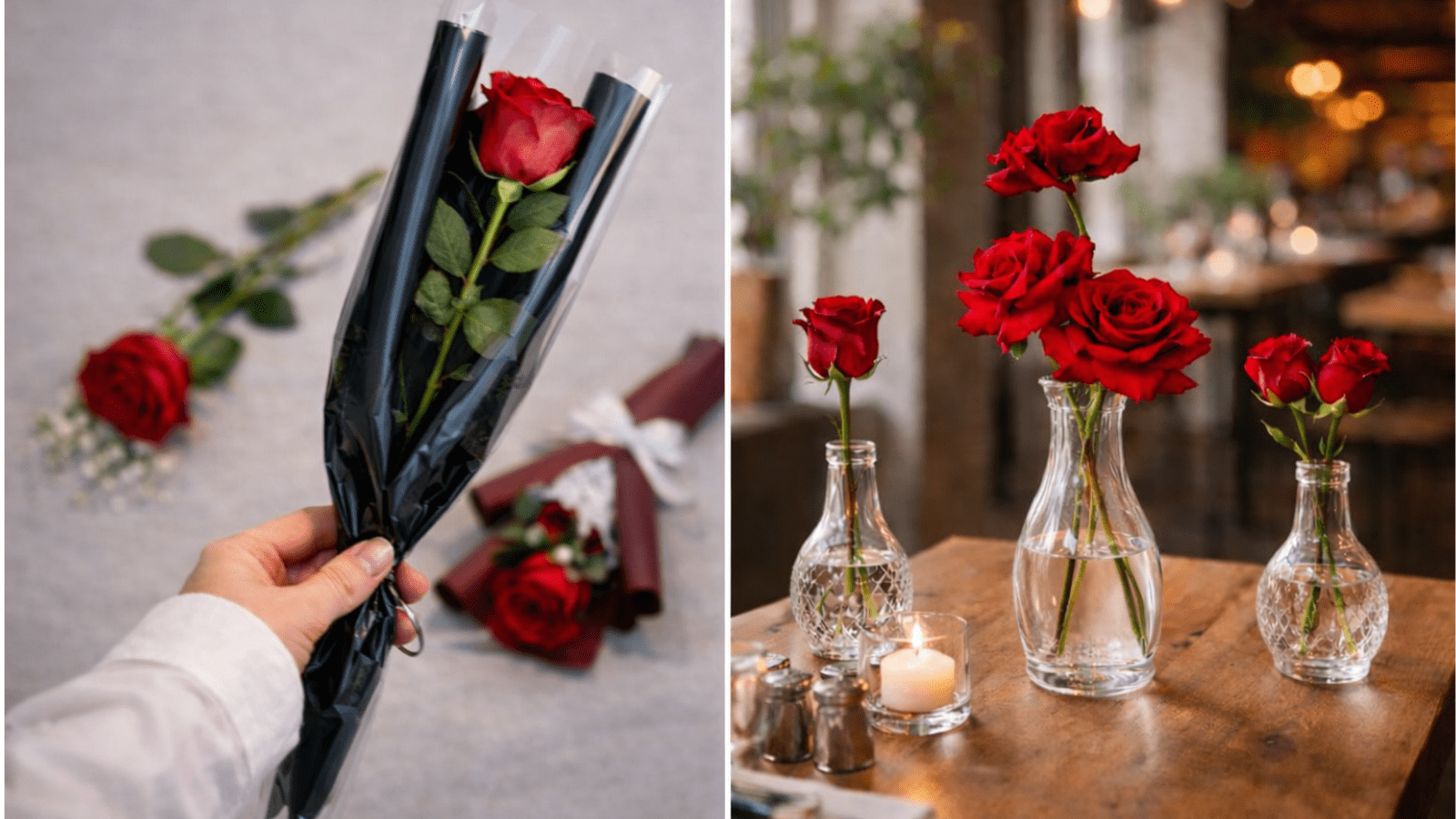 Valentine's Day Restaurant Program is now available at Celebrations Flowers & Gifts: Bulk Roses and 